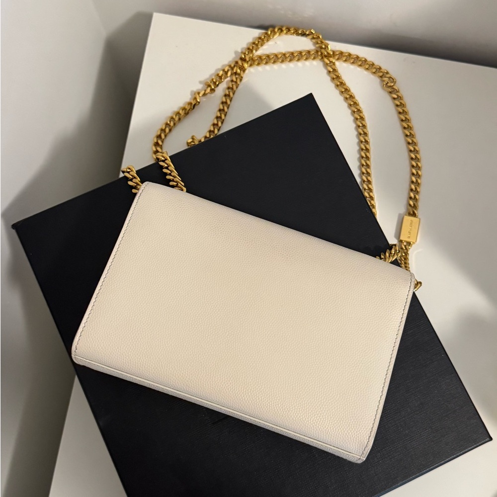 SAINT LAURENT KATE SMALL IN GRAIN DE POUDRE EMBOSSED LEATHER - Picture 8 of 11